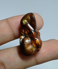 34.1ct Rare Colorful Fire Agate -  Dimensions 31x16x9mm
