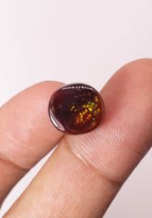6.7ct Beautiful Rare Bubbly Mexican Fire Agate cabochon - Dimension 12x11mm