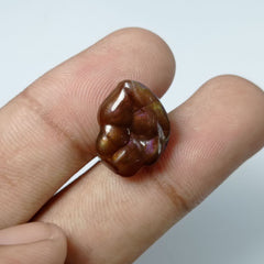 عقيق ناري أرجواني منحوت 10.5 قيراط - الأبعاد 17 × 13 × 5 ملم