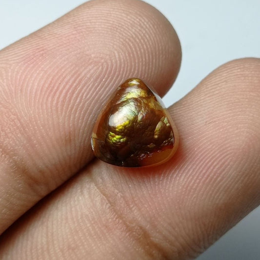 5.1ct Natural Unique Fire Agate - More rarer shade in Agata De Feugo , Dimensions 10.5x10x5.5mm