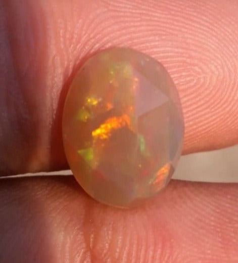 3.3ct Opal for Sale - Grey Fire Opal - Welo Opal - White Opal - October Birthstone -14x10mm 3.3ct Opal for Sale - Grey Fire Opal - Welo Opal - White Opal - October Birthstone -14x10mm