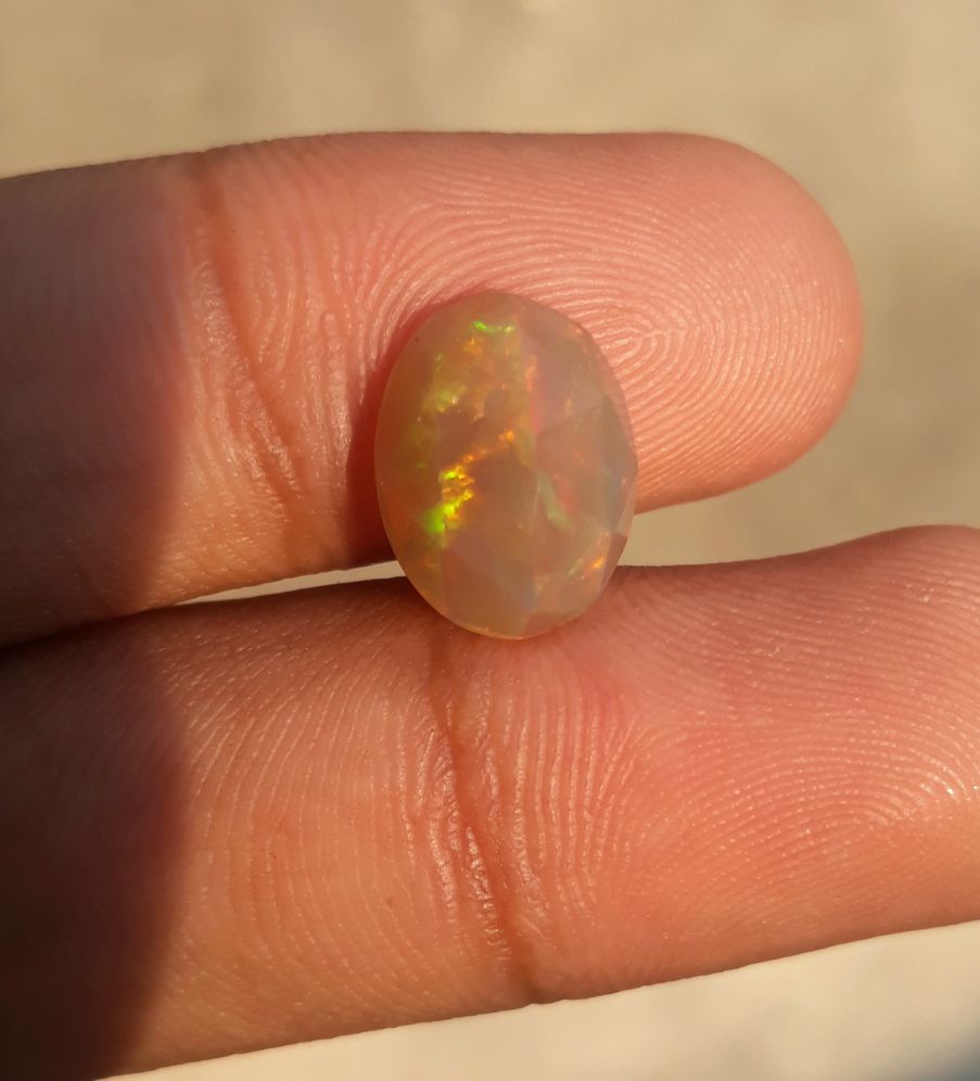 3.3ct Opal for Sale - Grey Fire Opal - Welo Opal - White Opal - October Birthstone -14x10mm 3.3ct Opal for Sale - Grey Fire Opal - Welo Opal - White Opal - October Birthstone -14x10mm