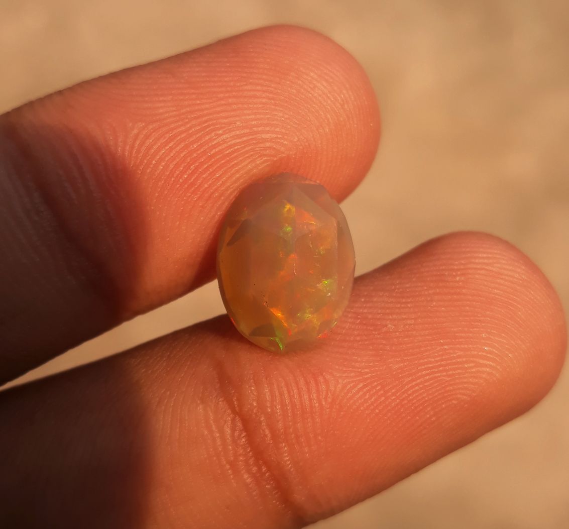 3.3ct Opal for Sale - Grey Fire Opal - Welo Opal - White Opal - October Birthstone -14x10mm 3.3ct Opal for Sale - Grey Fire Opal - Welo Opal - White Opal - October Birthstone -14x10mm