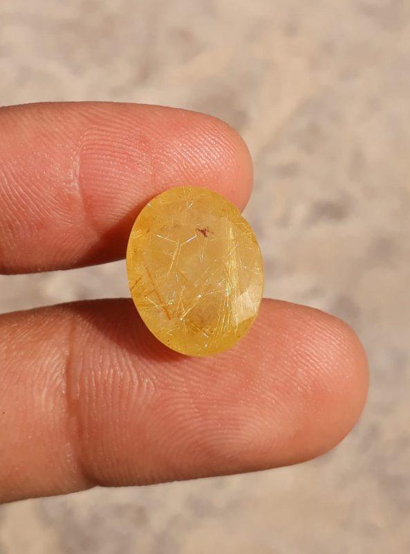10.90ct Golden  Tourmalated Quartz - Golden  Rutile Quartz - Rutilated Quartz 10.90ct Golden  Tourmalated Quartz - Golden  Rutile Quartz - Rutilated Quartz