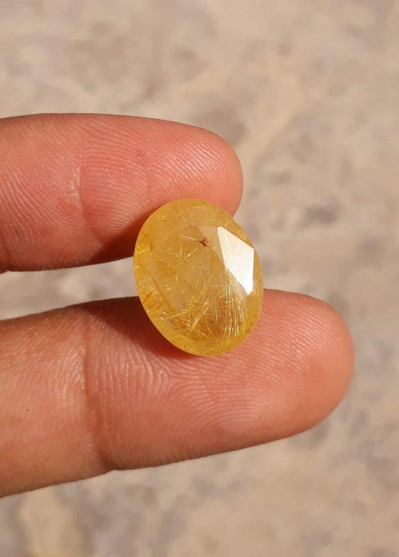 10.90ct Golden  Tourmalated Quartz - Golden  Rutile Quartz - Rutilated Quartz 10.90ct Golden  Tourmalated Quartz - Golden  Rutile Quartz - Rutilated Quartz