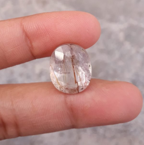 10.70ct Red Tourmalated Quartz - Red Rutile Quartz - Rutilated Quartz 10.70ct Red Tourmalated Quartz - Red Rutile Quartz - Rutilated Quartz