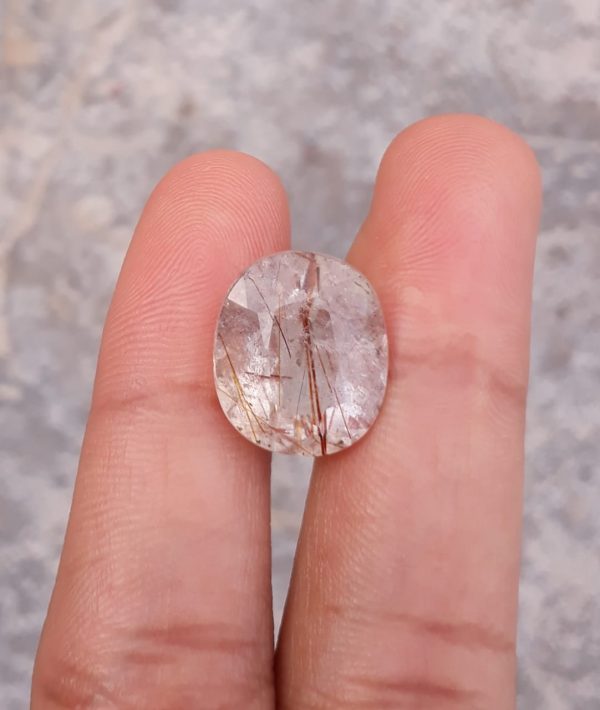 10.70ct Red Tourmalated Quartz - Red Rutile Quartz - Rutilated Quartz 10.70ct Red Tourmalated Quartz - Red Rutile Quartz - Rutilated Quartz