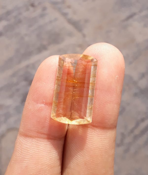 15.20ct Red Tourmalated Quartz - Red Rutile Quartz - Rutilated Quartz 15.20ct Red Tourmalated Quartz - Red Rutile Quartz - Rutilated Quartz