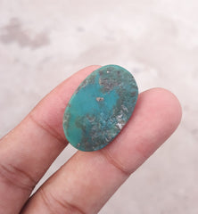 Natural Turquoise Green Matrix with Pyrite, Shajri Feroza, Oval Shape, Real Firoza Stone,Dimensions-29x19mm