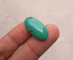 Natural Green Turquoise, Oval Shape - Persian Turquoise - Green Feroza - 15.6ct- 24x12mm