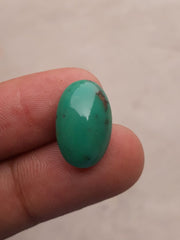 Natural Green Turquoise, Oval Shape - Persian Turquoise - Green Feroza - 9.2ct- 19x12mm