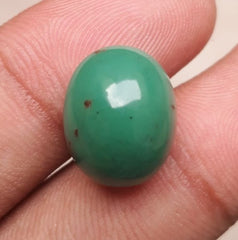 Natural Green Turquoise, Oval Shape - Persian Turquoise - Green Feroza - 11.8ct- 16x13mm