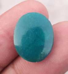 Natural Green Turquoise , Oval Shape, Real Feroza Stone, Dimensions-18x14mm