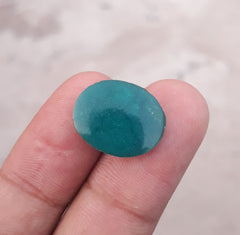 Natural Green Turquoise , Oval Shape, Real Feroza Stone, Dimensions-18x14mm