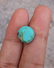 Natural Light Green Turquoise - Persian Qalmi Feroza - Green Feroza - 6.8ct- 11x11mm