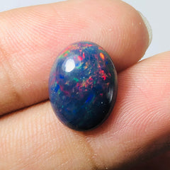 2.85ct Opal for Sale - Black Fire Opal - October Birthstone - 14x11mm
