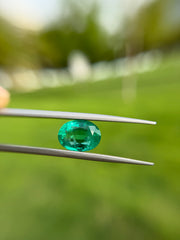 زمرد طبيعي 5.97 قيراط - بود راتنا - زامورد - حجر باتشو، حجر ماركات ماني - 13x9.6x6.8 ملم