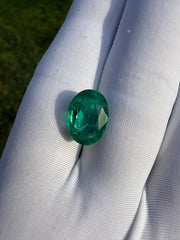 زمرد طبيعي 5.97 قيراط - بود راتنا - زامورد - حجر باتشو، حجر ماركات ماني - 13x9.6x6.8 ملم