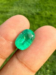 4.90 قيراط - زمرد طبيعي - بود راتنا - زامورد - حجر باتشو، حجر ماركات ماني - 12.9 × 8.8 × 6.7 ملم