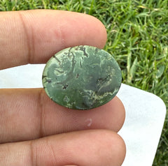 حجر فيروزي طبيعي عيار 28 قيراطًا مع البيريت، أبعاد الحجر 25×14 مم