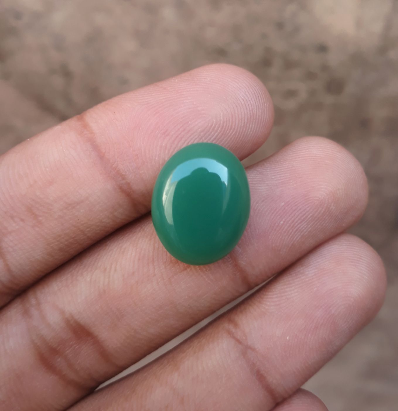 حجر كريسوبريس طبيعي 13.6 قيراط - كابوشون كريسوبريس - العقيق الأخضر -18x14x6 ملم حجر كريسوبريس طبيعي 13.6 قيراط - كابوشون كريسوبريس - العقيق الأخضر -18x14x6 ملم