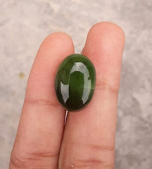 20.7ct اليشم، النفريت اليشم كابوشون، اليشم الأخضر، أحجار اليشم ذات نوعية جيدة - 17.2x13x9mm