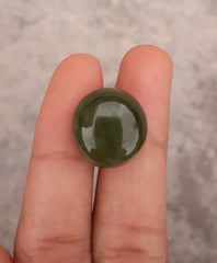 26ct اليشم، النفريت اليشم كابوشون، اليشم الأخضر، أحجار اليشم ذات نوعية جيدة - 16x16x10mm