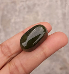 33.6ct اليشم، النفريت اليشم كابوشون، اليشم الأخضر، أحجار اليشم ذات نوعية جيدة - 24.7x13x10mm