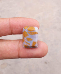 15.4 قيراط جاسبر - كابوشون جاسبر ذهبي - يشب أصفر - 22 × 15 ملم