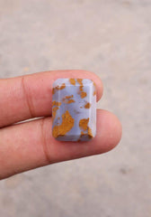 20 قيراط جاسبر - كابوشون جاسبر ذهبي - يشب أصفر - 21.6x15.4 ملم