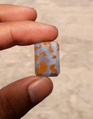 20 قيراط جاسبر - كابوشون جاسبر ذهبي - يشب أصفر - 21.6x15.4 ملم