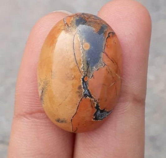 32ct Jasper - Maligano Jasper Cabochon - Jasper Maligano- 27x20mm
