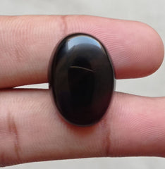 28.9ct Carnelian Stone-  Natural Carnelian Gemstone-Black carnelian-Jazamushki Yamani Aqeeq- 25x18mm