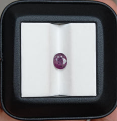 1.15 قيراط ياقوت للبيع - ياقوت كشميري مع شوائب طبيعية - الأبعاد 7.9 × 6.2 × 3 ملم