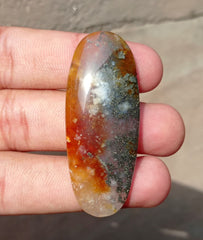 عقيق ماركاسيت متألق آسر من الحجر الطبيعي - 57 × 23 ملم