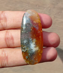 عقيق ماركاسيت متألق آسر من الحجر الطبيعي - 57 × 23 ملم