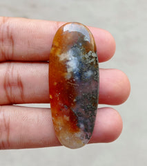 عقيق ماركاسيت متألق آسر من الحجر الطبيعي - 57 × 23 ملم