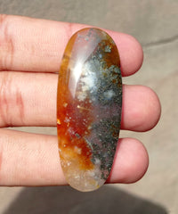 عقيق ماركاسيت متألق آسر من الحجر الطبيعي - 57 × 23 ملم