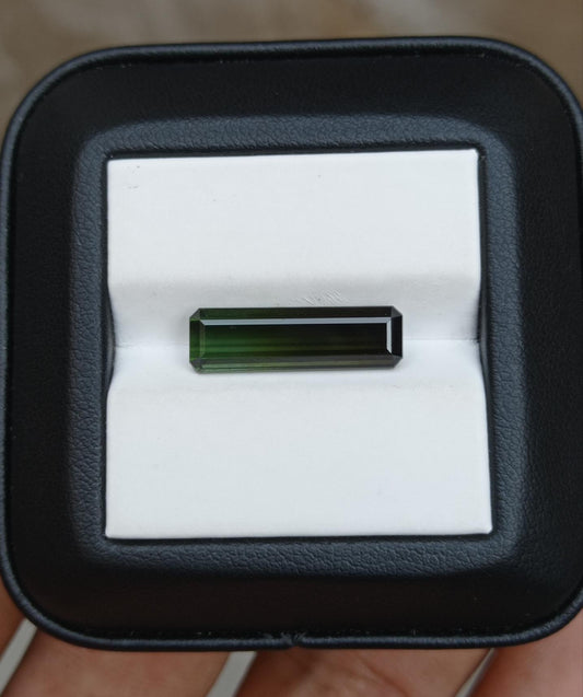 5.8ct Natural Bi-Color Green Tourmaline Gemstone - October Birthstone