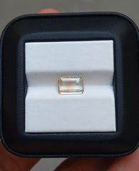 حجر كريم تورمالين أصفر طبيعي 1.95 قيراط - حجر بخت شهر أكتوبر - 10x7x3 ملم