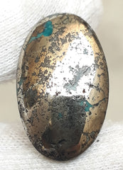 Natural Turquoise with Pyrite - Blue Matrix Turquoise - Shajri Feroza-38Ct