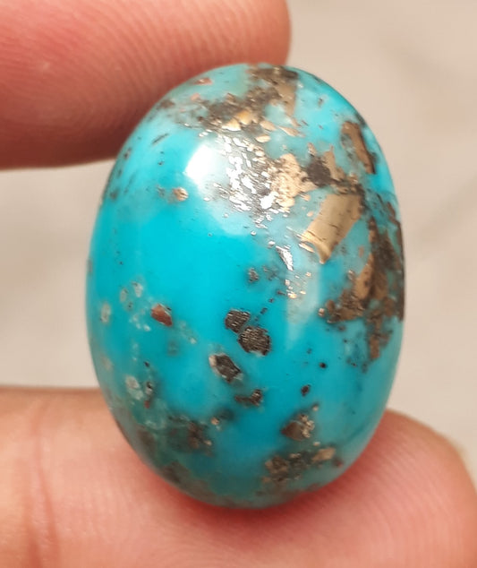 Natural Turquoise with Pyrite - Green Matrix Turquoise - Shajri Feroza-40.50Ct