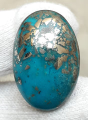 Natural Turquoise with Pyrite - Blue Matrix Turquoise - Shajri Feroza-41Ct