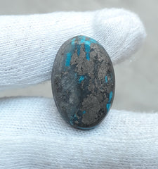 Natural Turquoise with Pyrite - Blue Matrix Turquoise - Shajri Feroza-49Ct