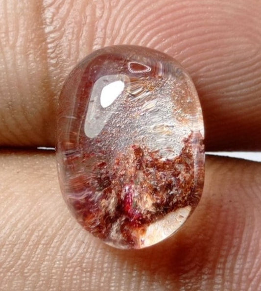 9.1ct Natural Phantom Quartz - Ghost Quartz - 15x11mm