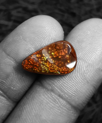 Mexican Fire Agate Convex Bubbly Pattern