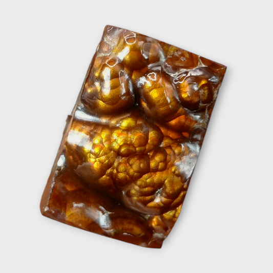 Rectangular Cut Rare Mexican Bubbly Fire Agate - Agata De Fuego