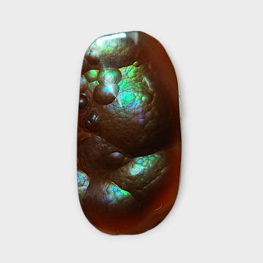 Rare Agate De Feugo - Rare Purple Green Fire Agate Oval Shape