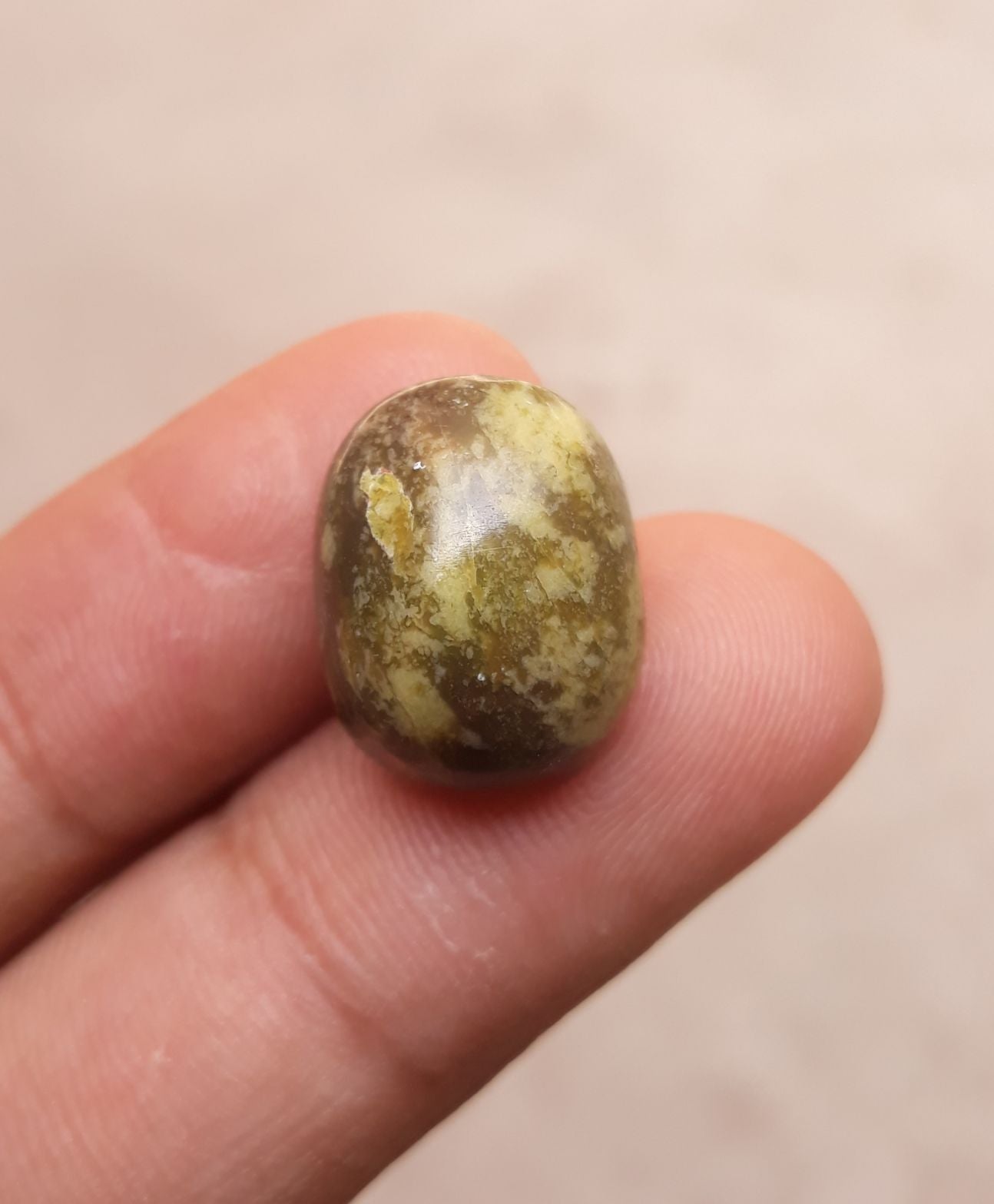 15.7ct Serpentine Cabochon - Shah Maqqsood - Zehrmora - 16.9x13mm 15.7ct Serpentine Cabochon - Shah Maqqsood - Zehrmora - 16.9x13mm