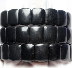 Natural Brilliance Shungite Gemstone Bracelet, Sizes 12*16mm